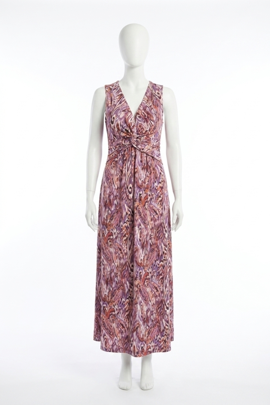 NEW VERONICA M twist sleeveless maxi dress in venus